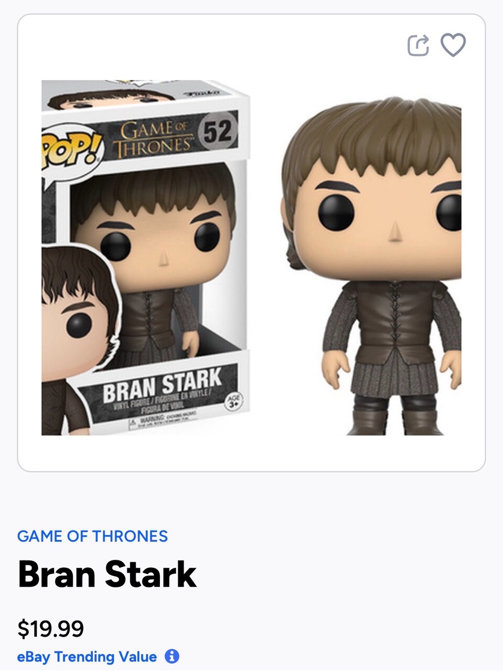 Funko- Bran Stark- 52